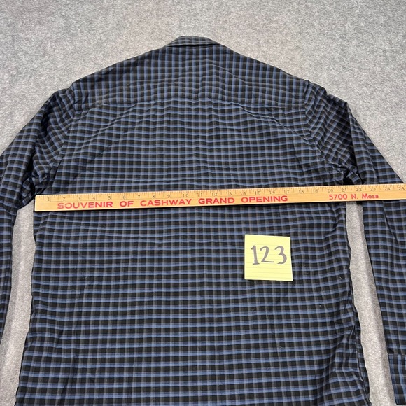 Robert Barakett Blue Black‎ Plaid Conrad Sport Button Up Shirt Men's Size Medium - Picture 6 of 6